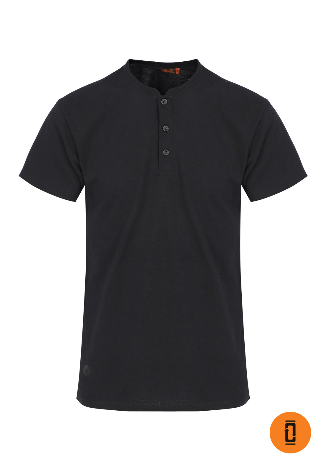 The Eco-Savvy Slim-Collared Polo (Ebony)