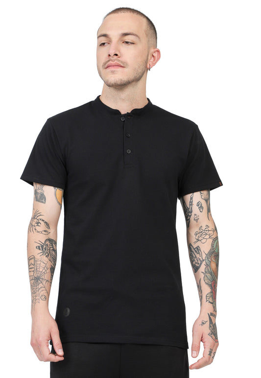 The Eco-Savvy Slim-Collared Polo (Ebony)